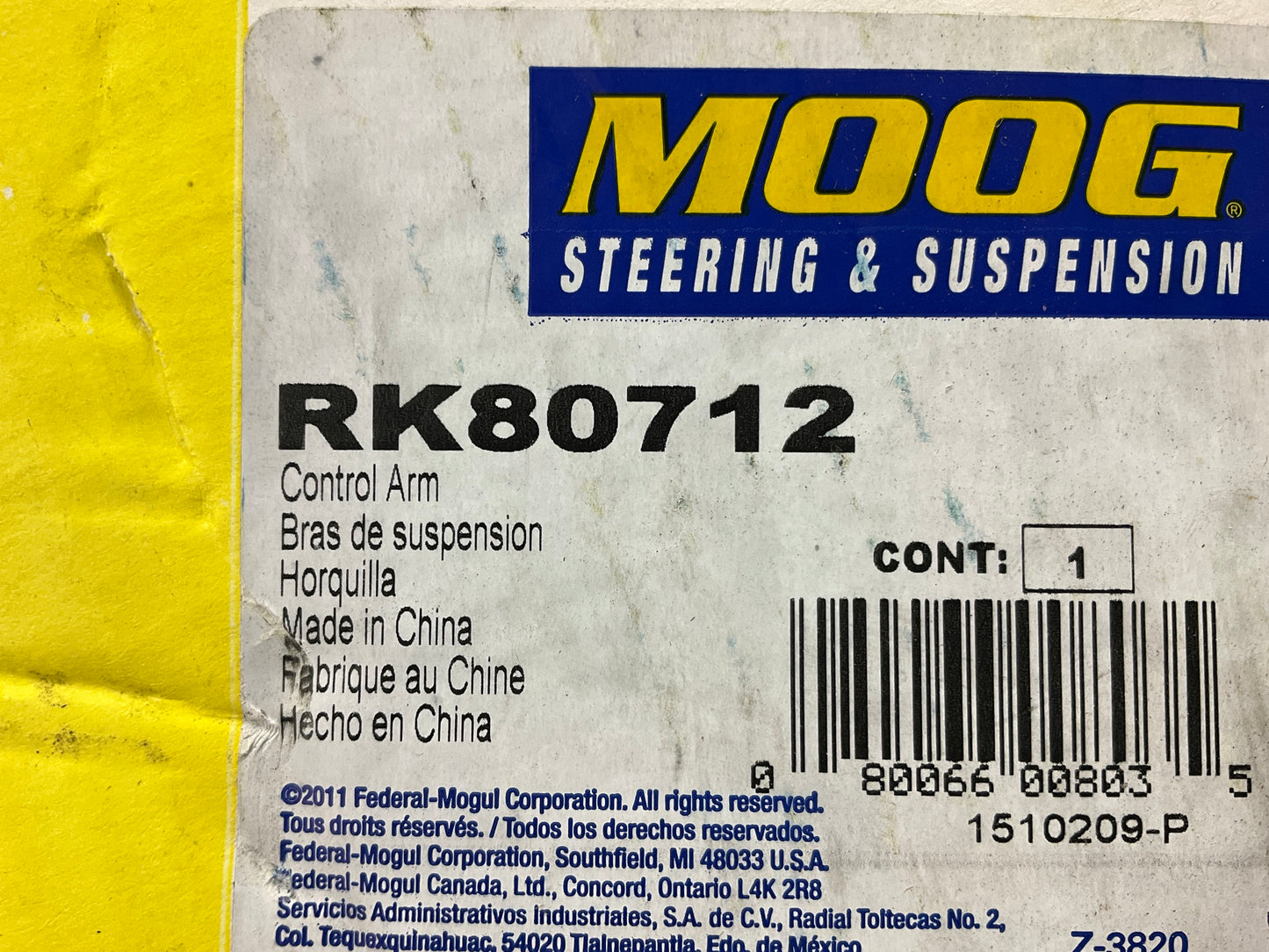 Moog RK80712 Front Right Upper Control Arm And Ball Joint 03-06 Expedition