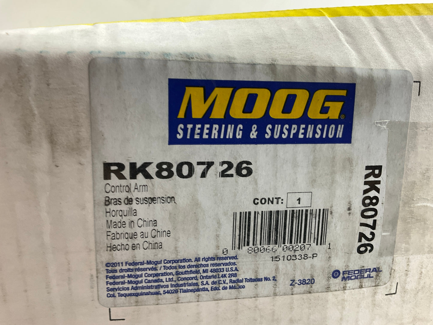 Missing All Hardware - Moog RK80726 Front Right Lower Control Arm 05-10 Mustang