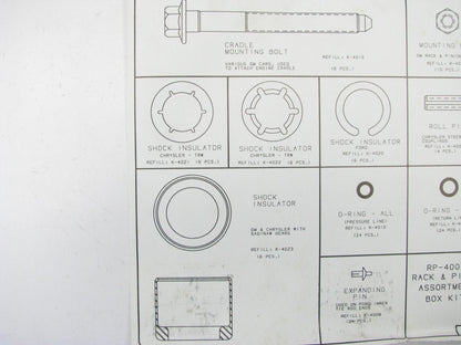 RP-4007 Rack And Pinion Repair Parts For Chrysler, Ford, & GM