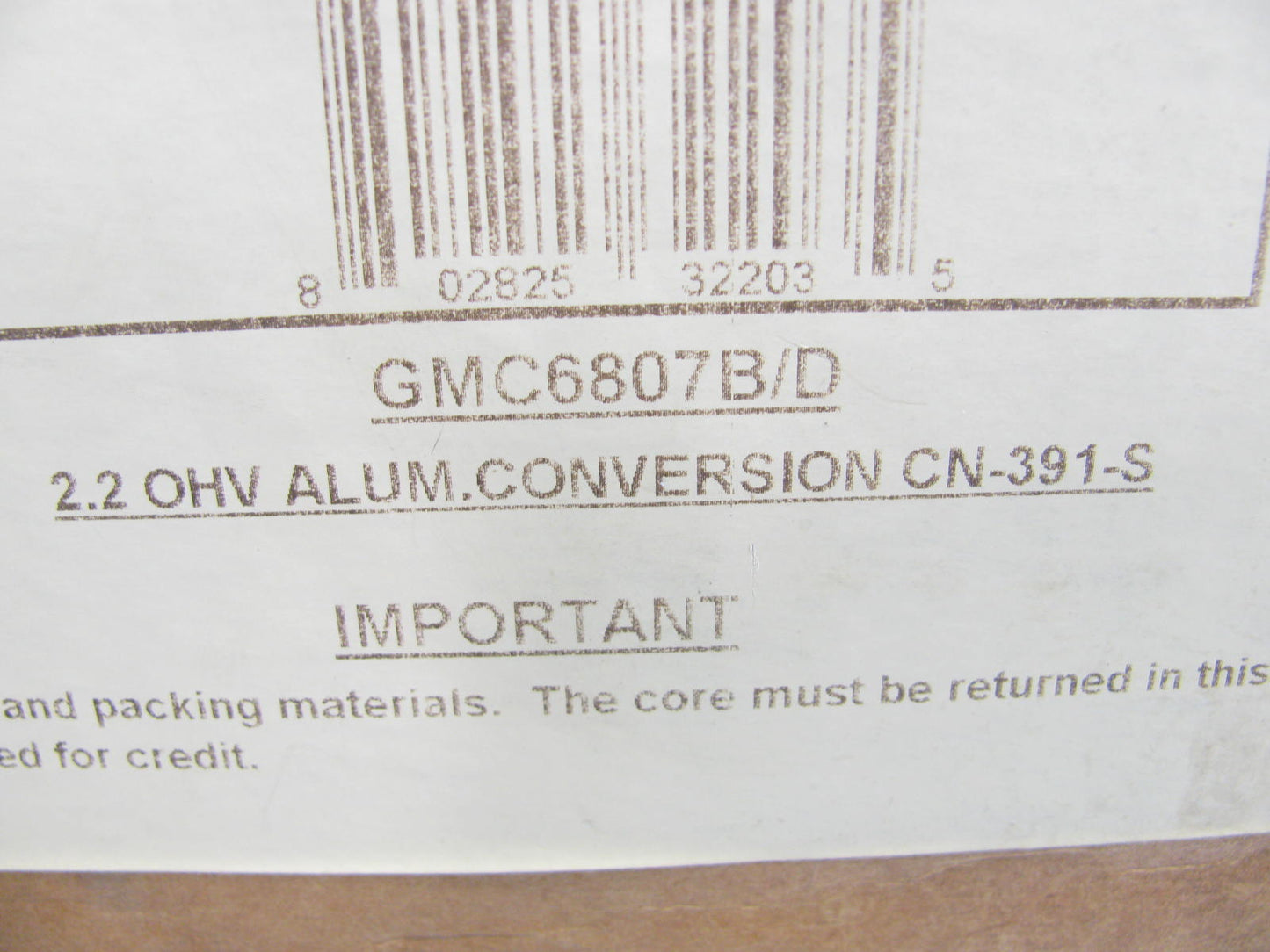Moores GMC6807B Remanufactured 10112391-S Cylinder Head - 1992-1997 GM 2.2L