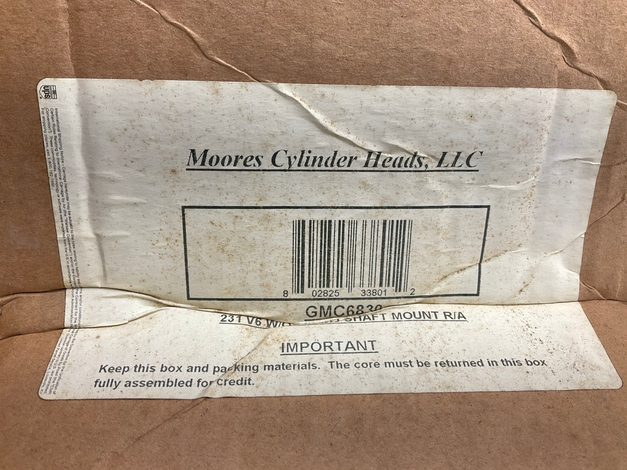 REMAN. Moores GMC6830 Engine Cylinder Head # B1257722, Shaft Mount Rocker Arms