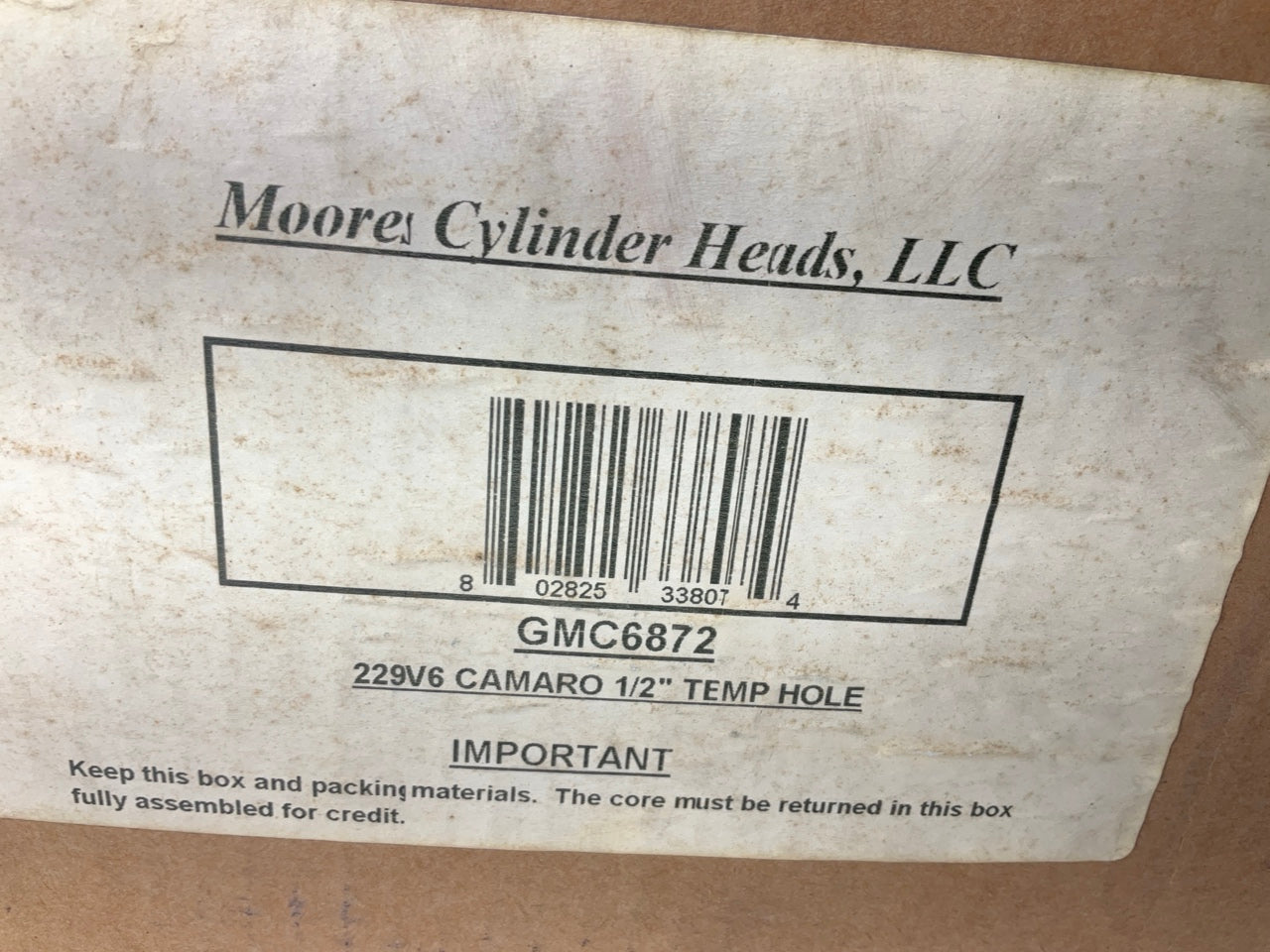 REMAN. Moores GMC6872 Cylinder Head 14020553 1980-1984 Chevy 3.8L 229 V6