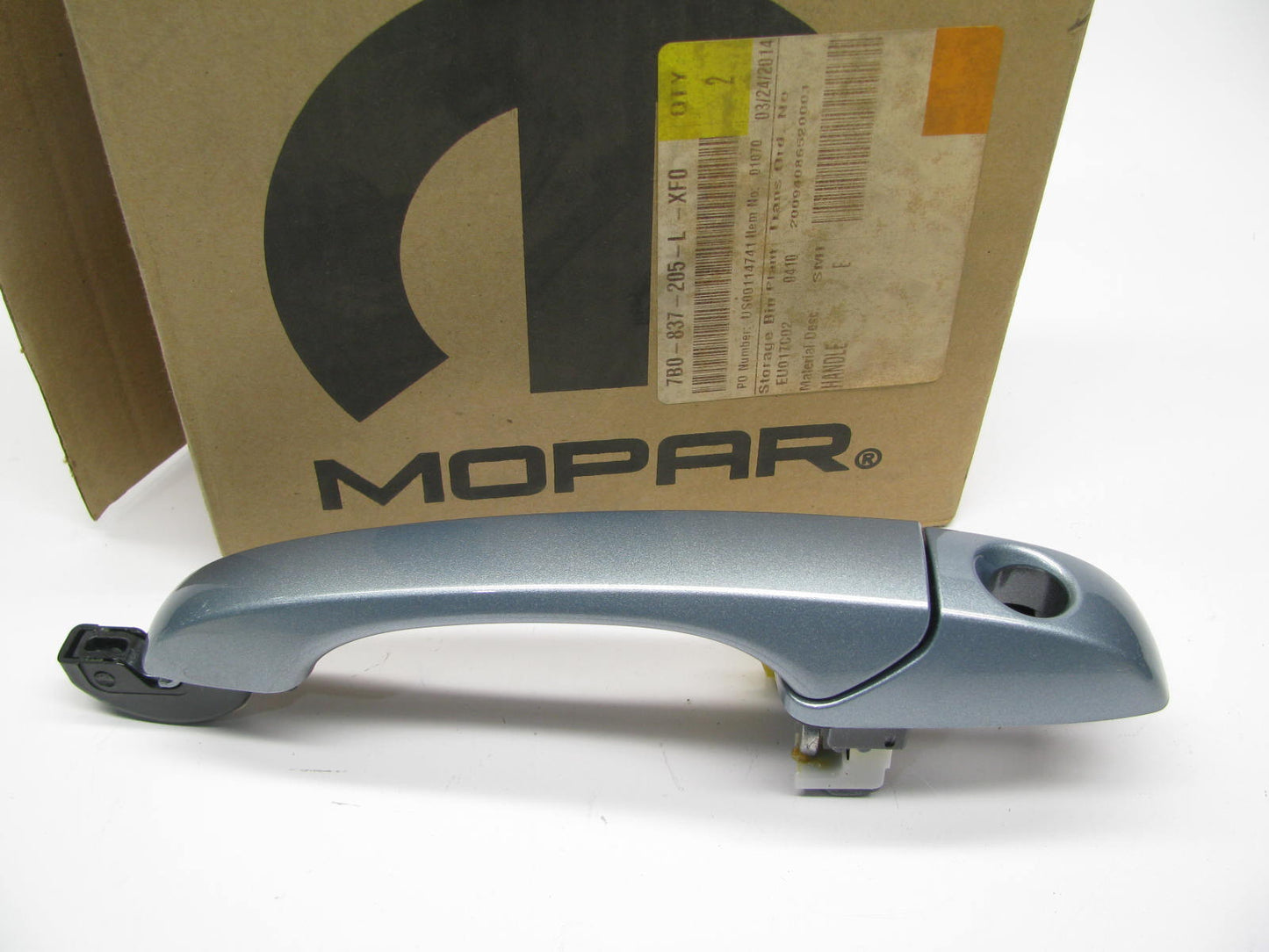 NEW - OEM 1NA53EBGAD Front Left Exterior Door Handle - CLEAR WATER BLUE