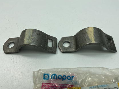 (2) Mopar 4014080 Sway Bar Bushing Retainer Straps, Extra Duty / Firm Feel Susp.