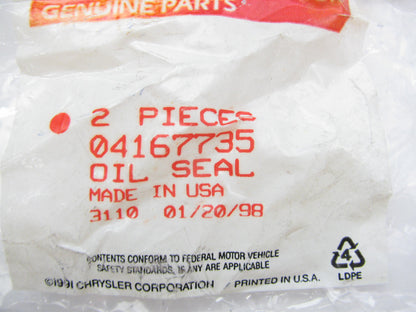 (2) NEW - OEM Mopar 4167735 Transfer Case Rear Extension Seal