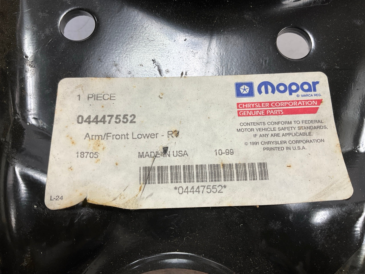 Front Right Lower Control Arm OEM For 1989-1998 Dodge Van 4,000 Lbs. Front Axle