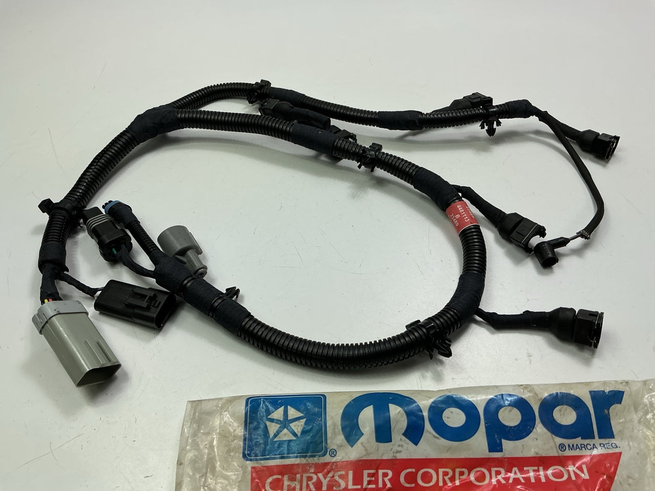 NOS OEM Mopar 4481113 Engine Fuel Rail Wire Wiring Harness For 1990 Dodge 3.3L