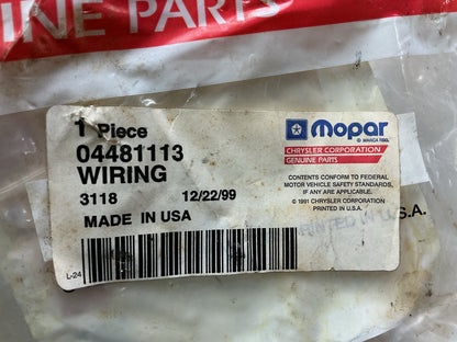 NOS OEM Mopar 4481113 Engine Fuel Rail Wire Wiring Harness For 1990 Dodge 3.3L