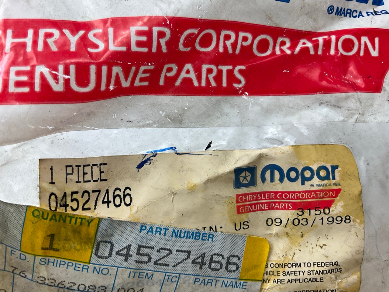 NOS Mopar 4527466 Tail Light Turn Signal Lamp Wire Wiring Harness 92-95 LeBaron