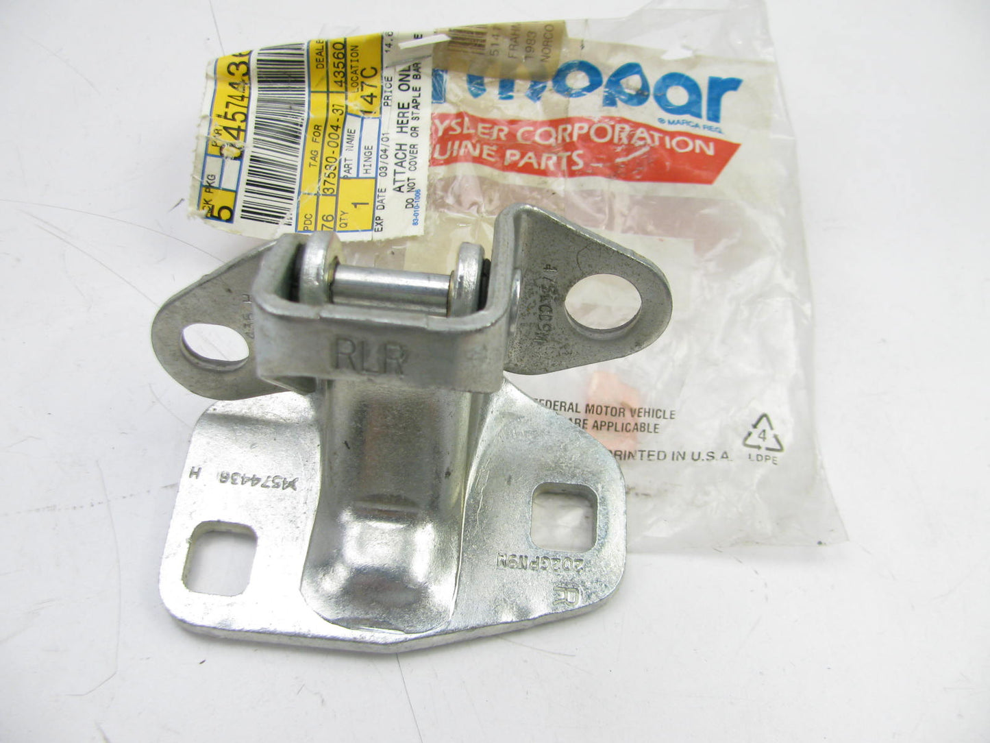 OEM  Lower Rear Door Hinge  4574436 For 99-00  LHS Intrepid 300M Concorde