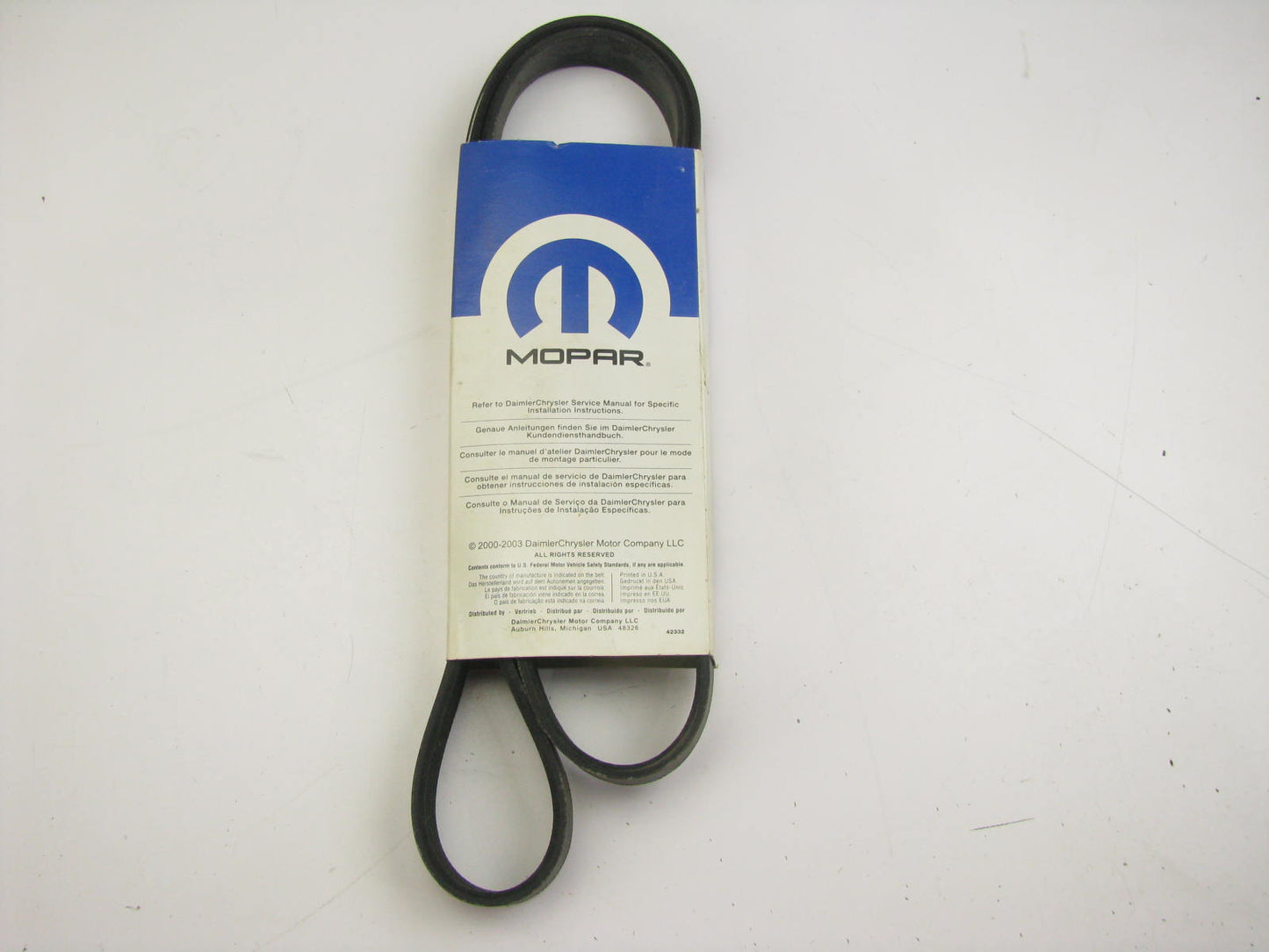 OEM For Mopar Serpentine Drive Belt 4663199AB ( K060539, 6PK1372)
