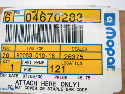 NEW GENUINE OEM 4670283 Wheel Hub & Bearing Assembly Front