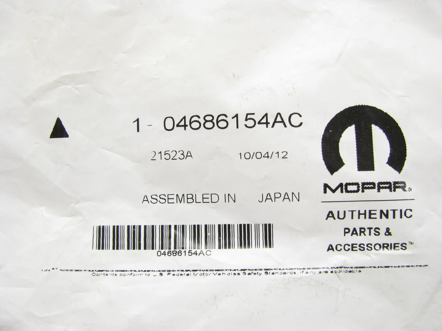 NEW - OEM 4686154AC Oxygen Sensor - Upstream For Mopar