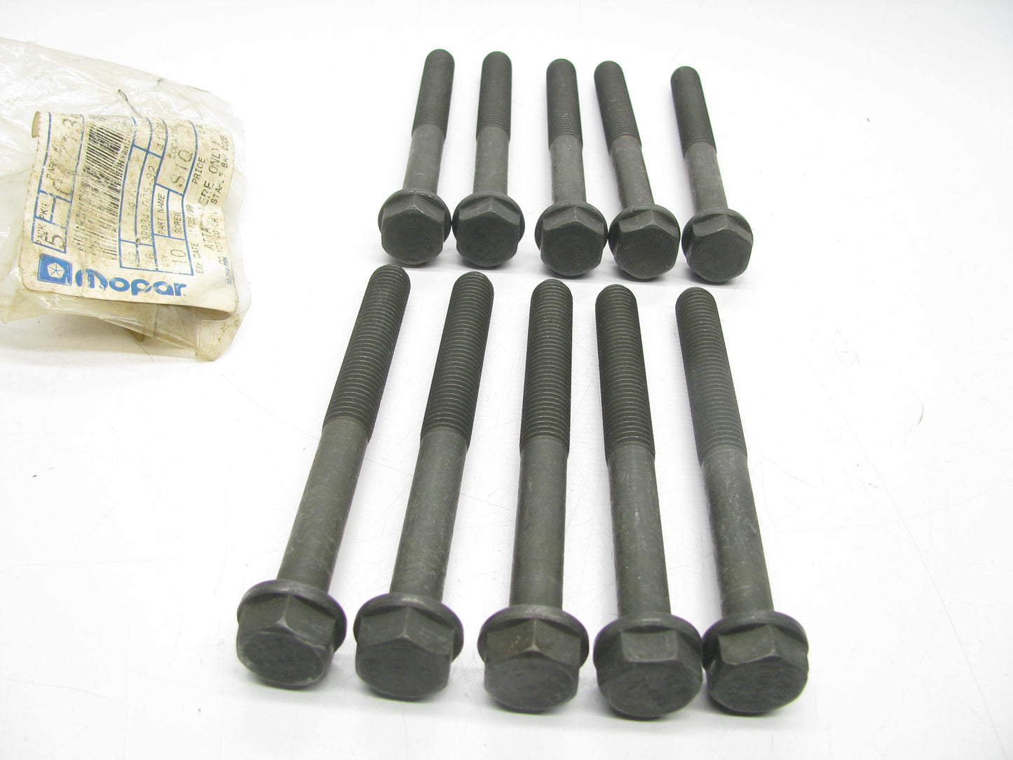 (10) NEW - OEM Mopar 4713838 Cylinder Head Bolts 1989-1998 5.9L Cummins Diesel