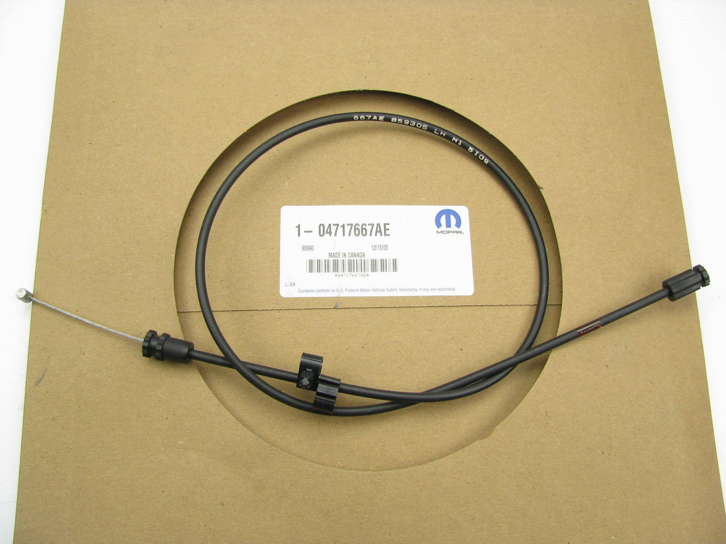 NEW - OEM 4717667AE Outside Left Handle Sliding Door Latch Cable For Mopar