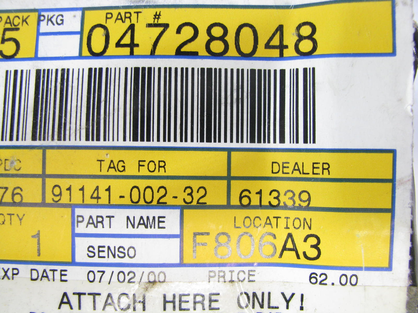 NEW OEM 4728048 Front Impact Sensor For 94-95 Town & Country,  Grand Caravan