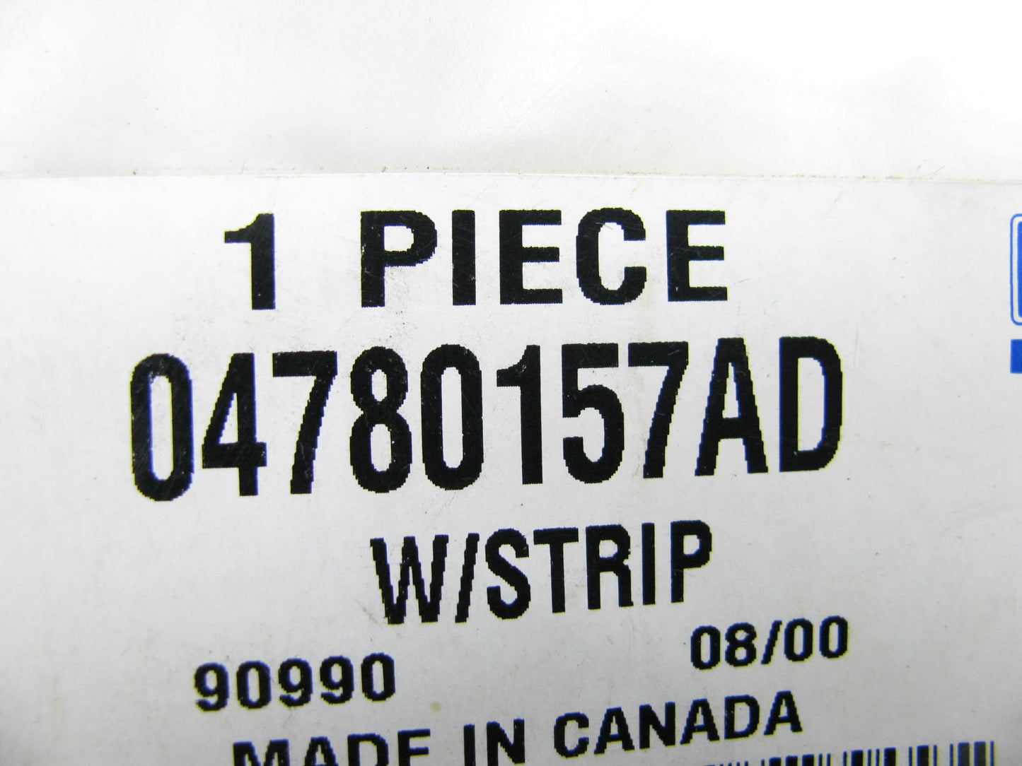 NEW - OEM 4780157AD Rear Left Door Weatherstip Seal For 98-99 Chrysler Concorde
