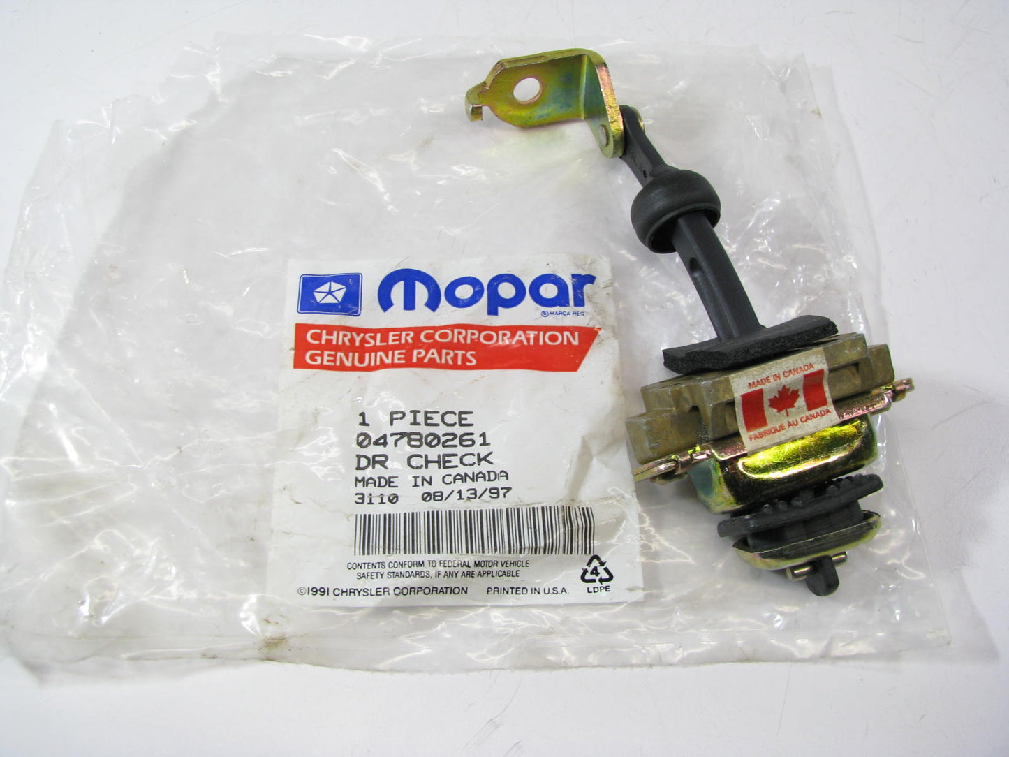 NEW - OEM 4780261 REAR LEFT Door Check Strap Arm For Mopar