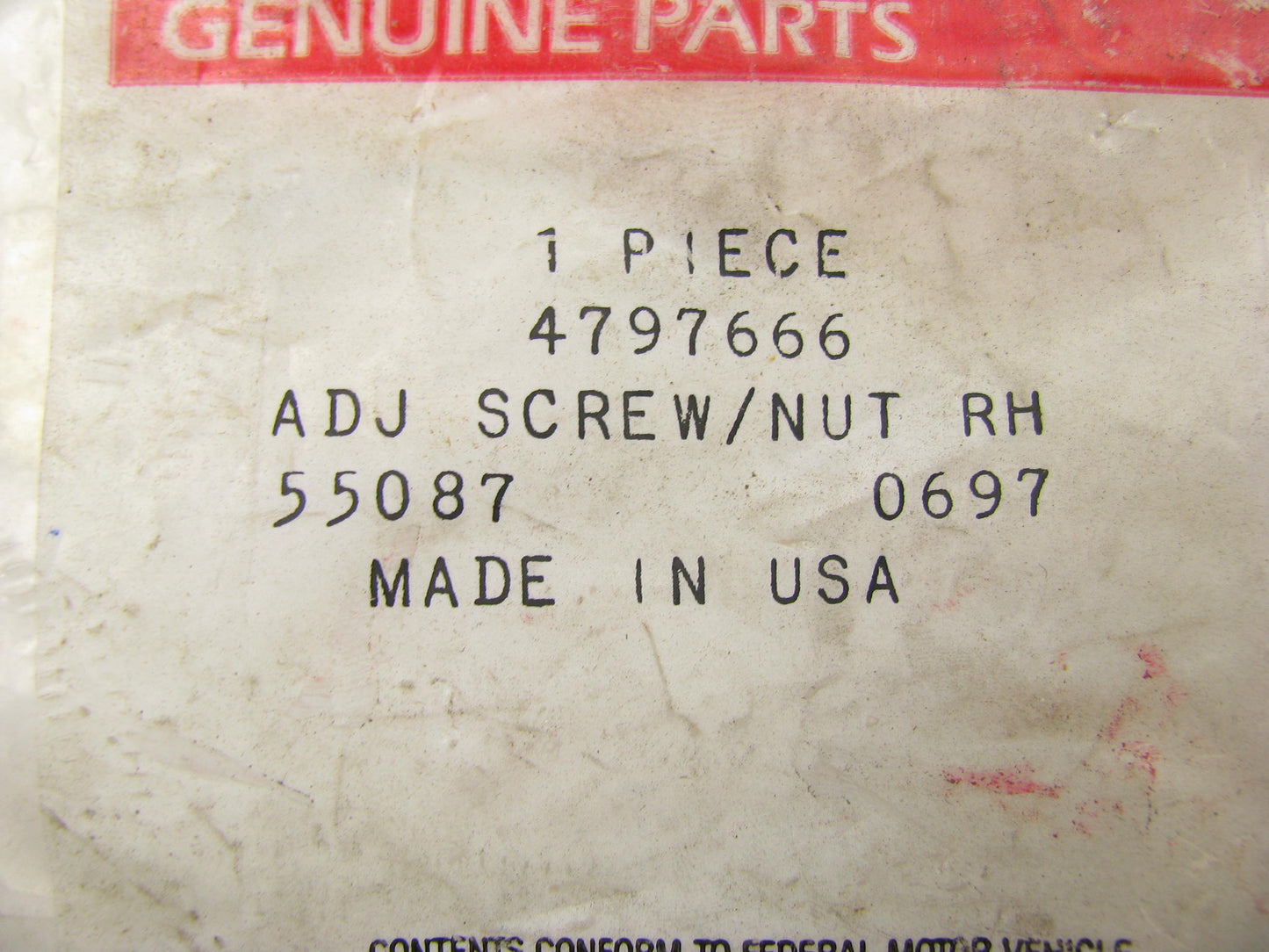 NEW - OEM Mopar 4797666 Rear Right Drum Brake Shoe Adjuster