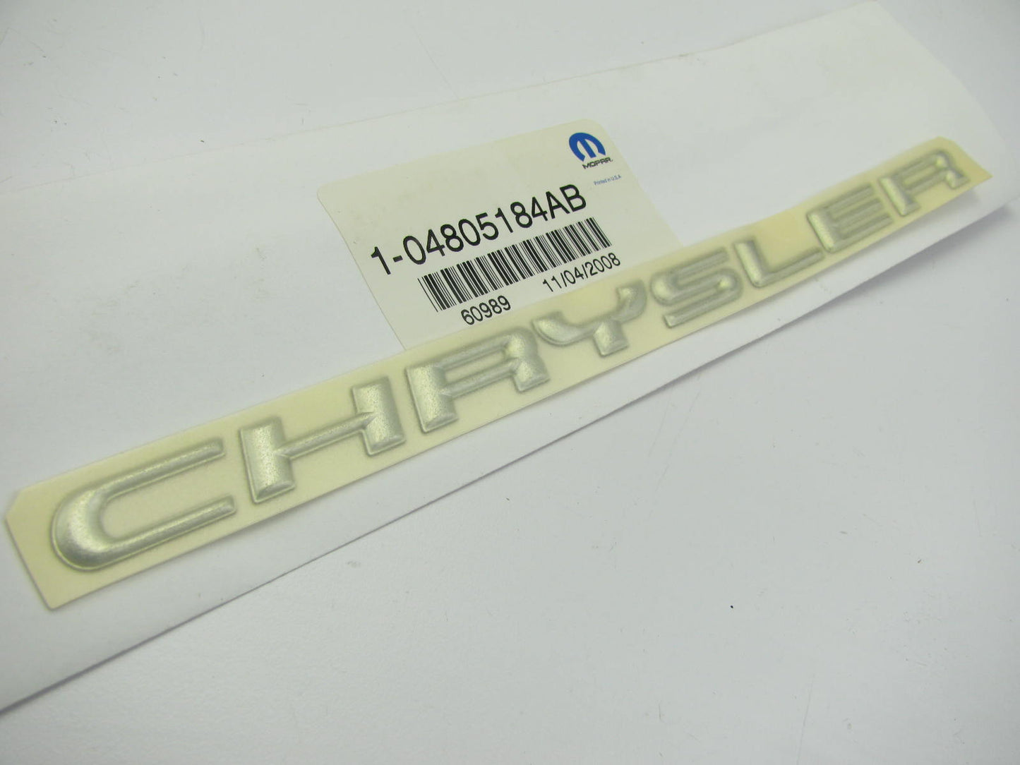 NEW GENUINE OEM 4805184AB REAR Trunk Lid Emblem Badge Nameplate For Mopar
