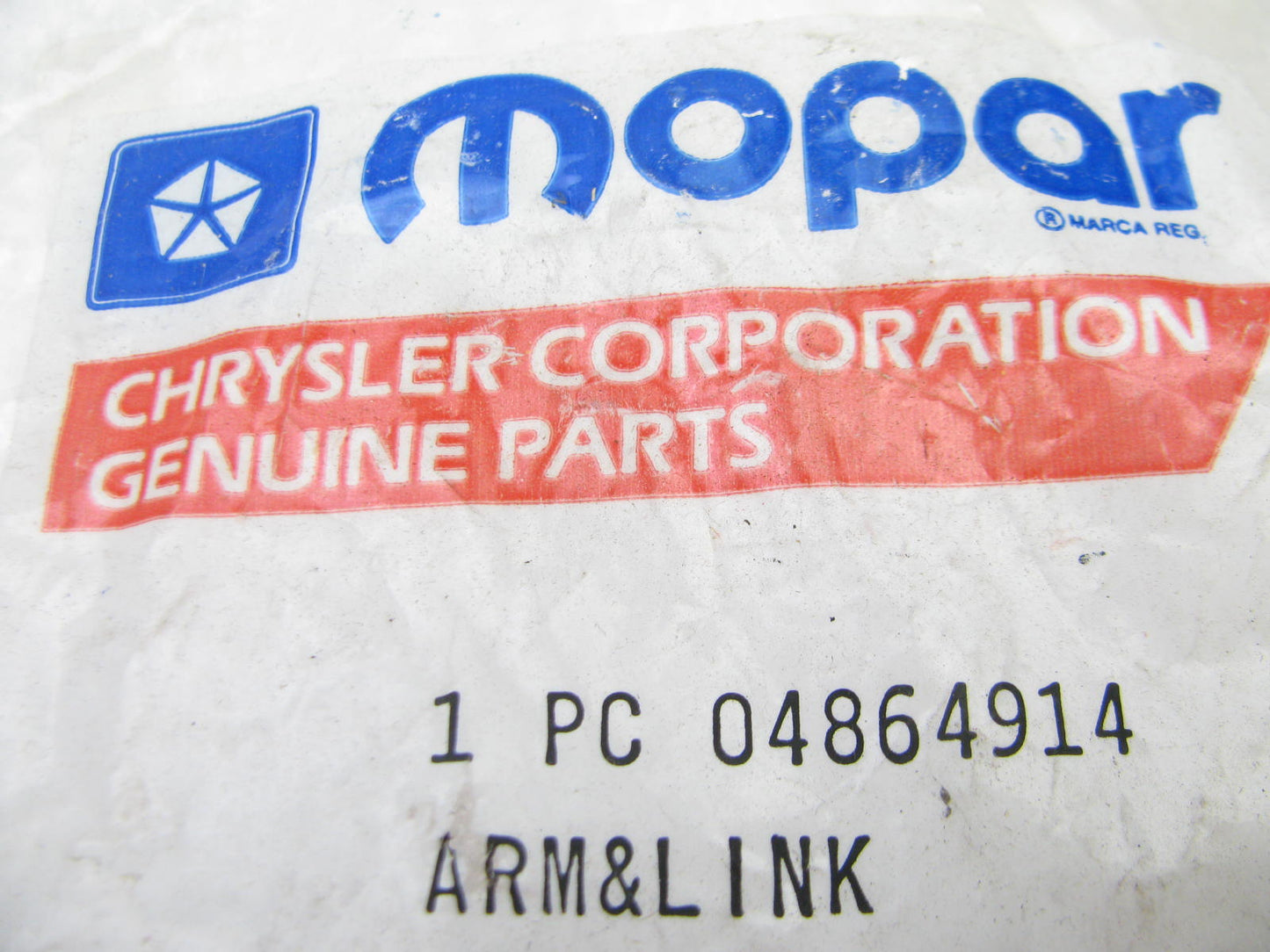 NOS Rear Right Power Vent Window Arm & Link OEM For Mopar 4864914