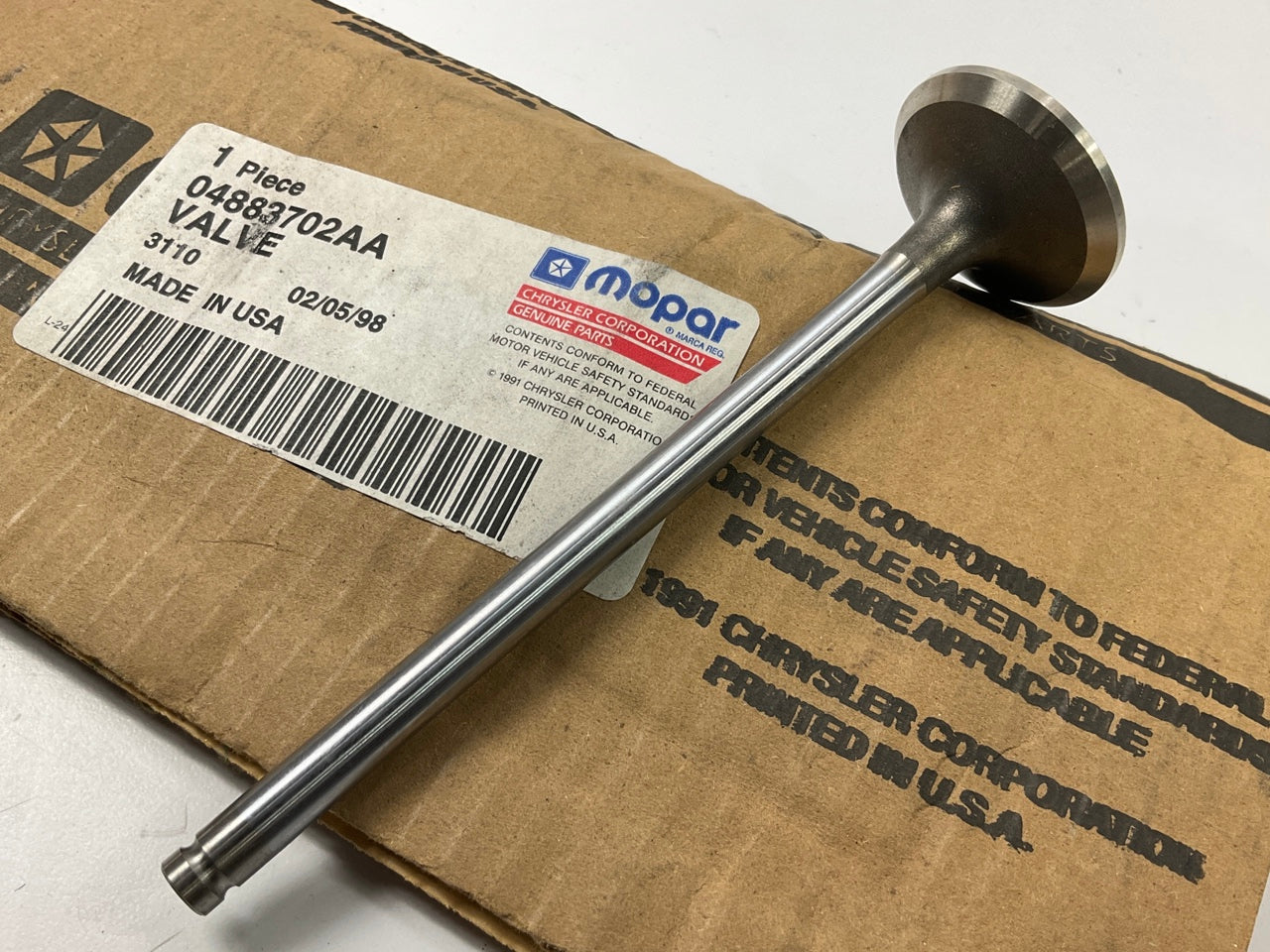 NEW GENUINE 0.005'' O/S, Exhaust Valve OEM For 1997-2000 Dodge Viper 4883702AA