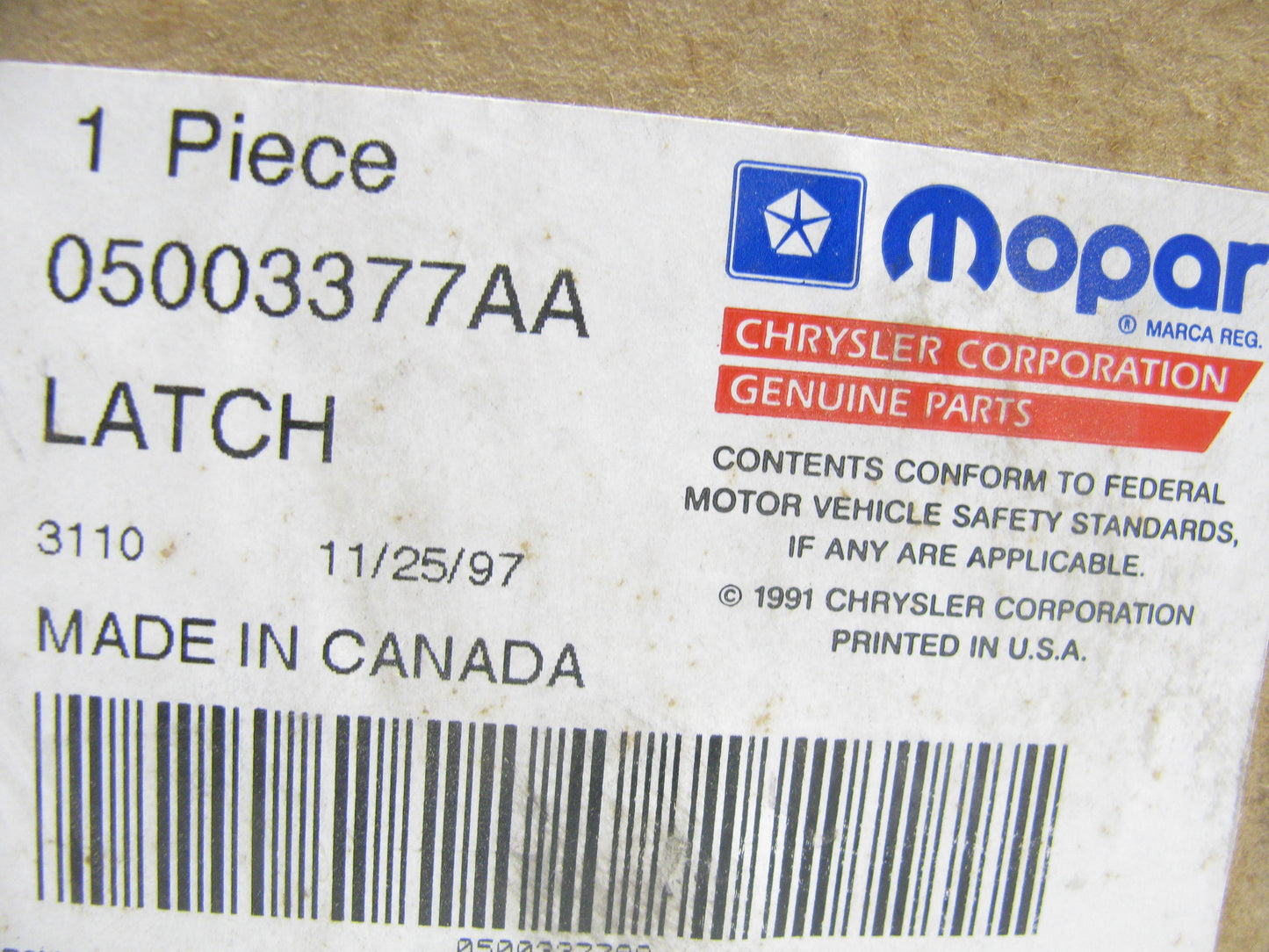 NEW - OEM Mopar 5003377AA Left Sliding Door Lock Control Module