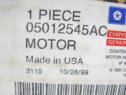 NEW - OEM MOPAR 5012545AC Front Left Power Window Motor