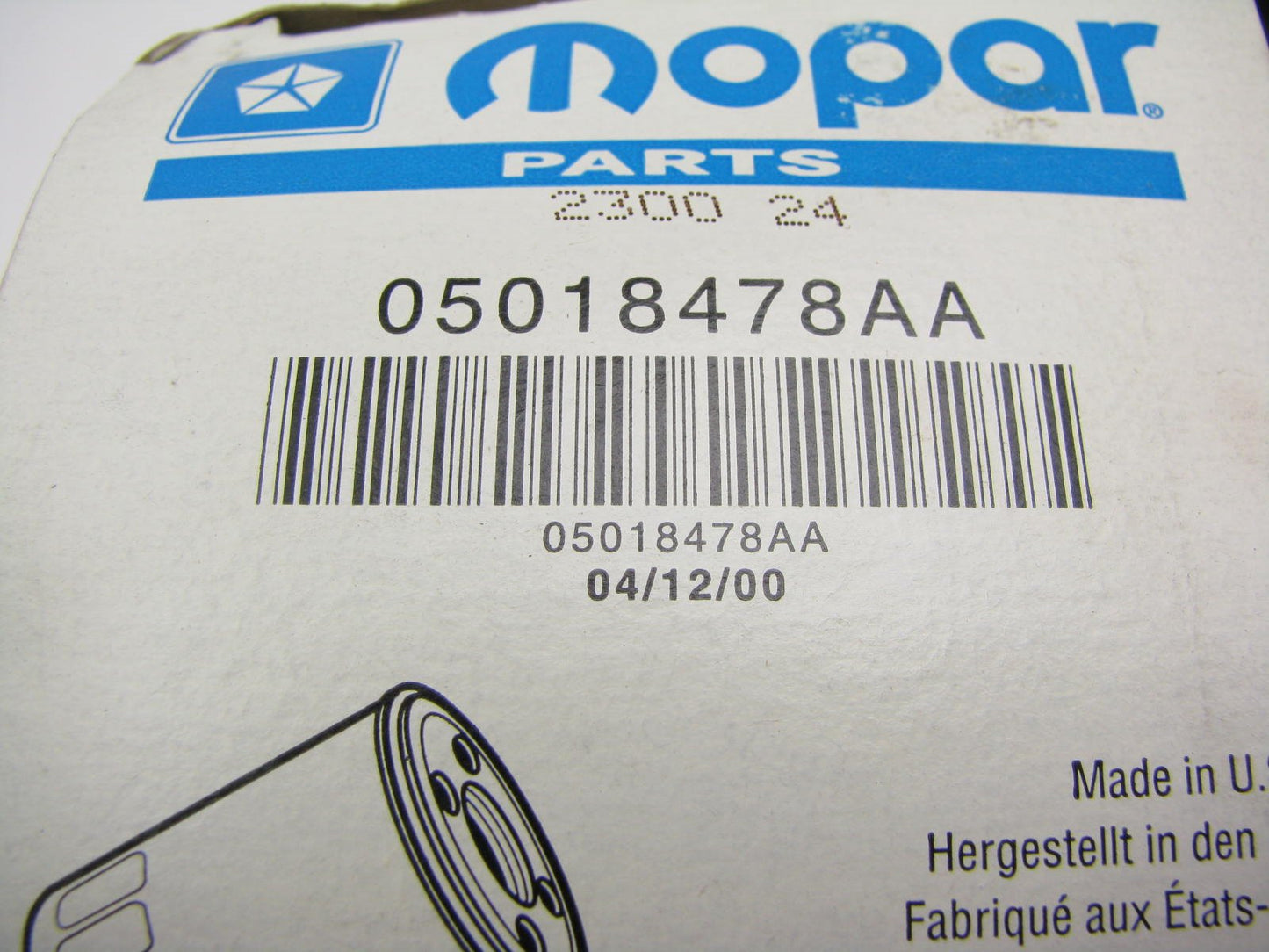 NEW GENUINE OEM Mopar 5018478AA Engine Oil Filter For 1985-1986 Jeep 2.8L 2.5L