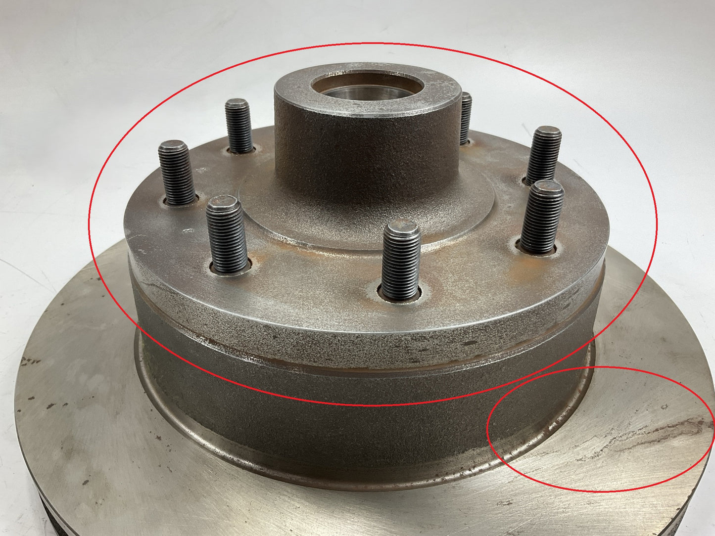 SURFACE RUST OE 52007715 Front Brake Rotor & Hub For 95-97 Dodge B3500 Van 8-LUG