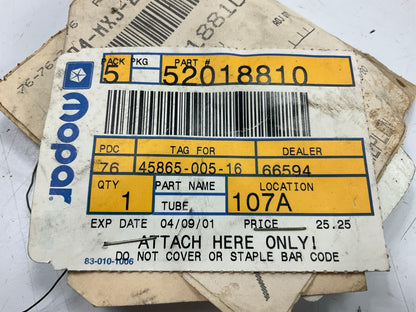 NOS OEM Mopar 52018810 Fuel Line Supply Tube, Front, For 1994 Jeep Cherokee