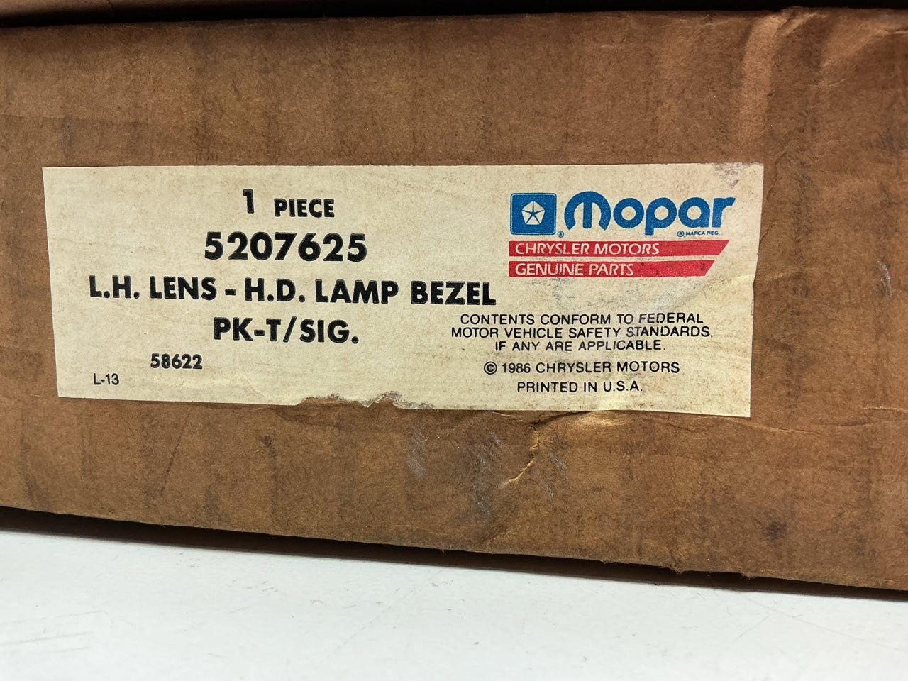 NOS OEM Mopar 5207625 Left Turn Signal Light Lamp Lens ONLY For 81-90 Dodge Omni