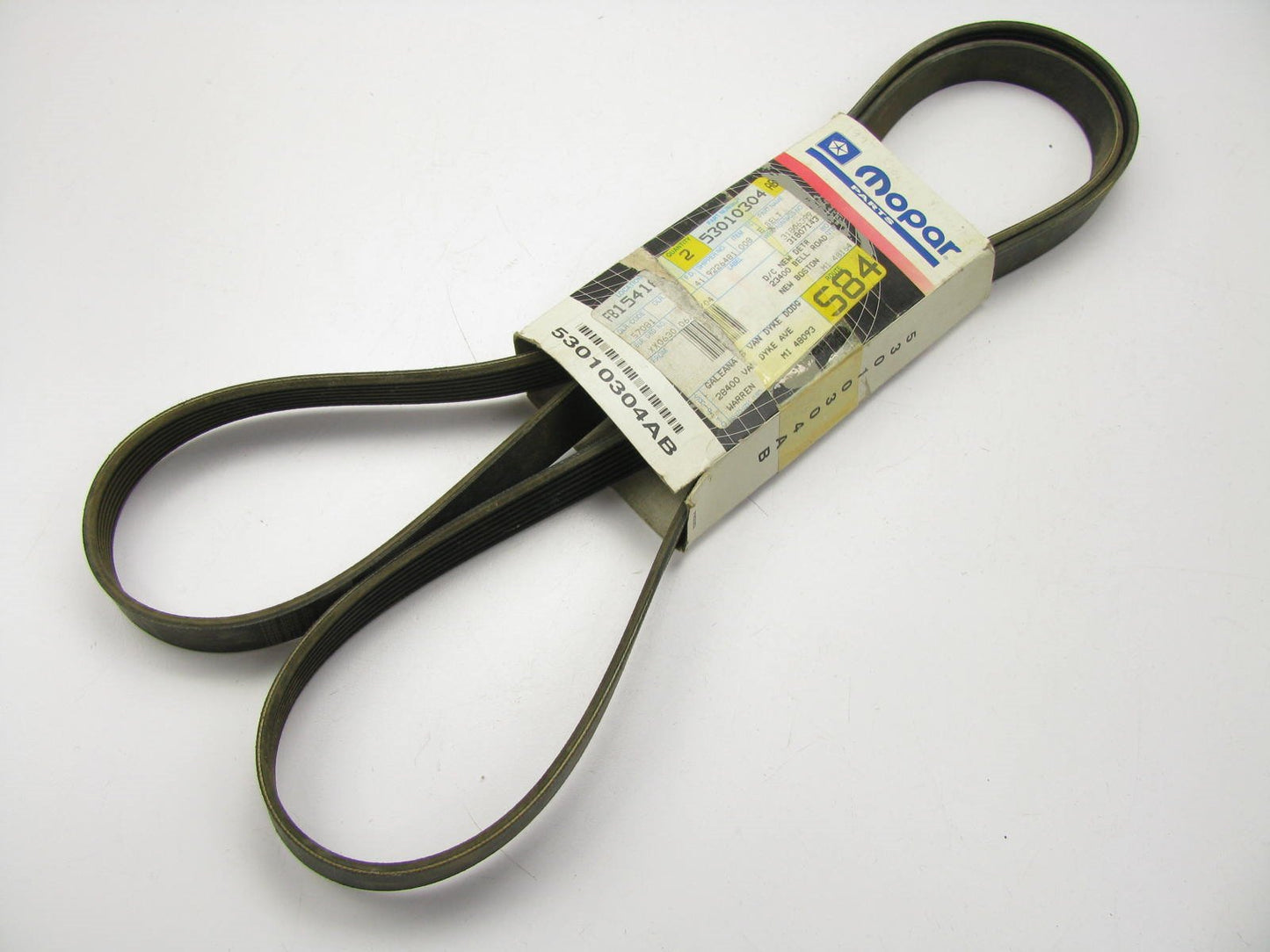 NEW - OEM MOPAR 53010304AB Serpentine Belt - .947'' X 88.785'' - 7 Ribs