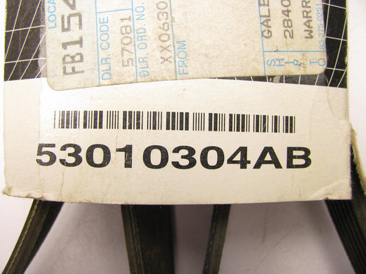 NEW - OEM MOPAR 53010304AB Serpentine Belt