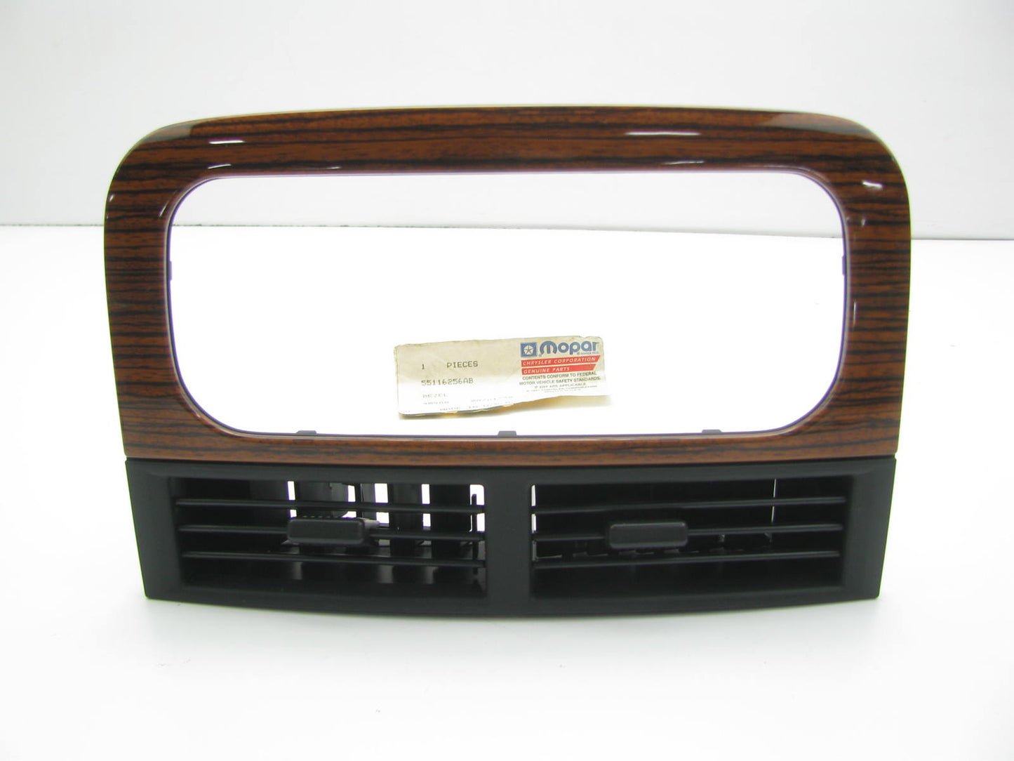 NEW 55116256AB FRONT A/C Vent Woodgrain Radio Bezel OEM For 99-04 Grand Cherokee