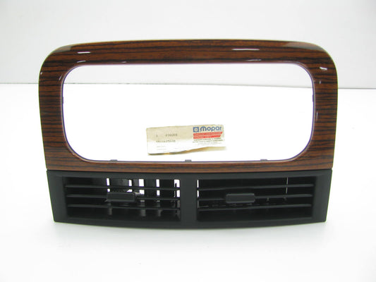 NEW 55116256AB FRONT A/C Vent Woodgrain Radio Bezel OEM For 99-04 Grand Cherokee