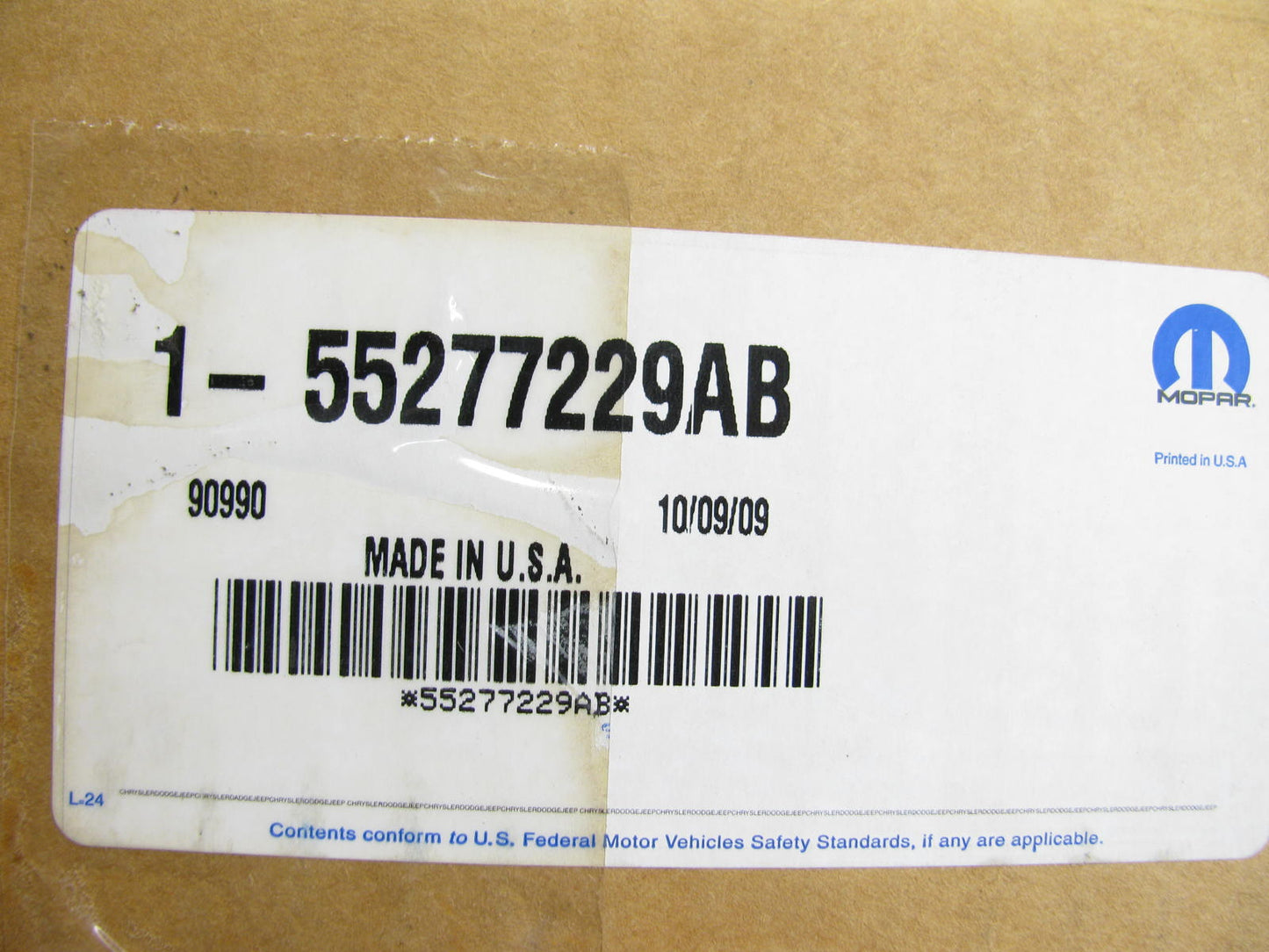 NEW - OEM 55277229AB Front Left Power Window Regulator For Mopar