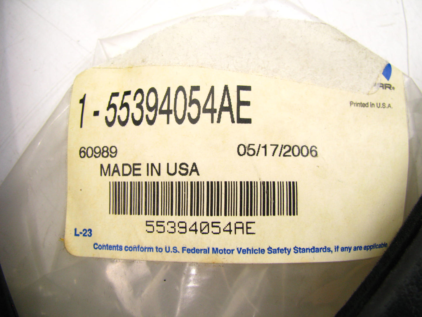Mopar 55394054AE Rear Right Door Glass Weatherstrip Seal - 06-07 Grand Cherokee