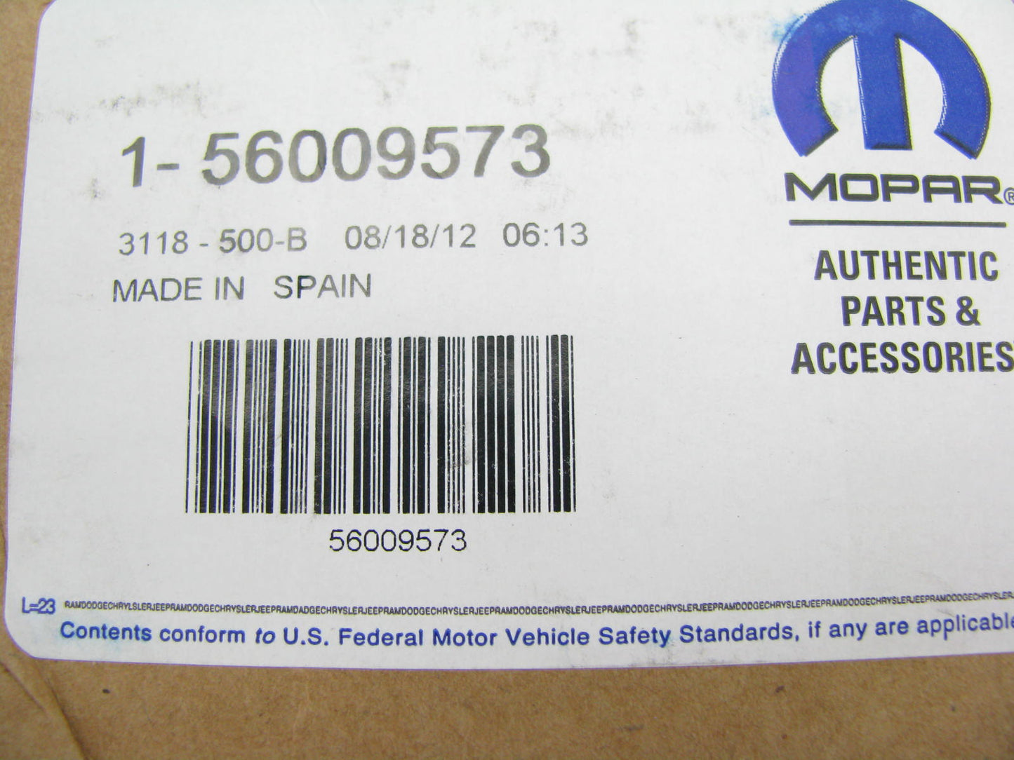 NEW - OEM 56009573 Low Note Horn For 2000-2001 Jeep Cherokee