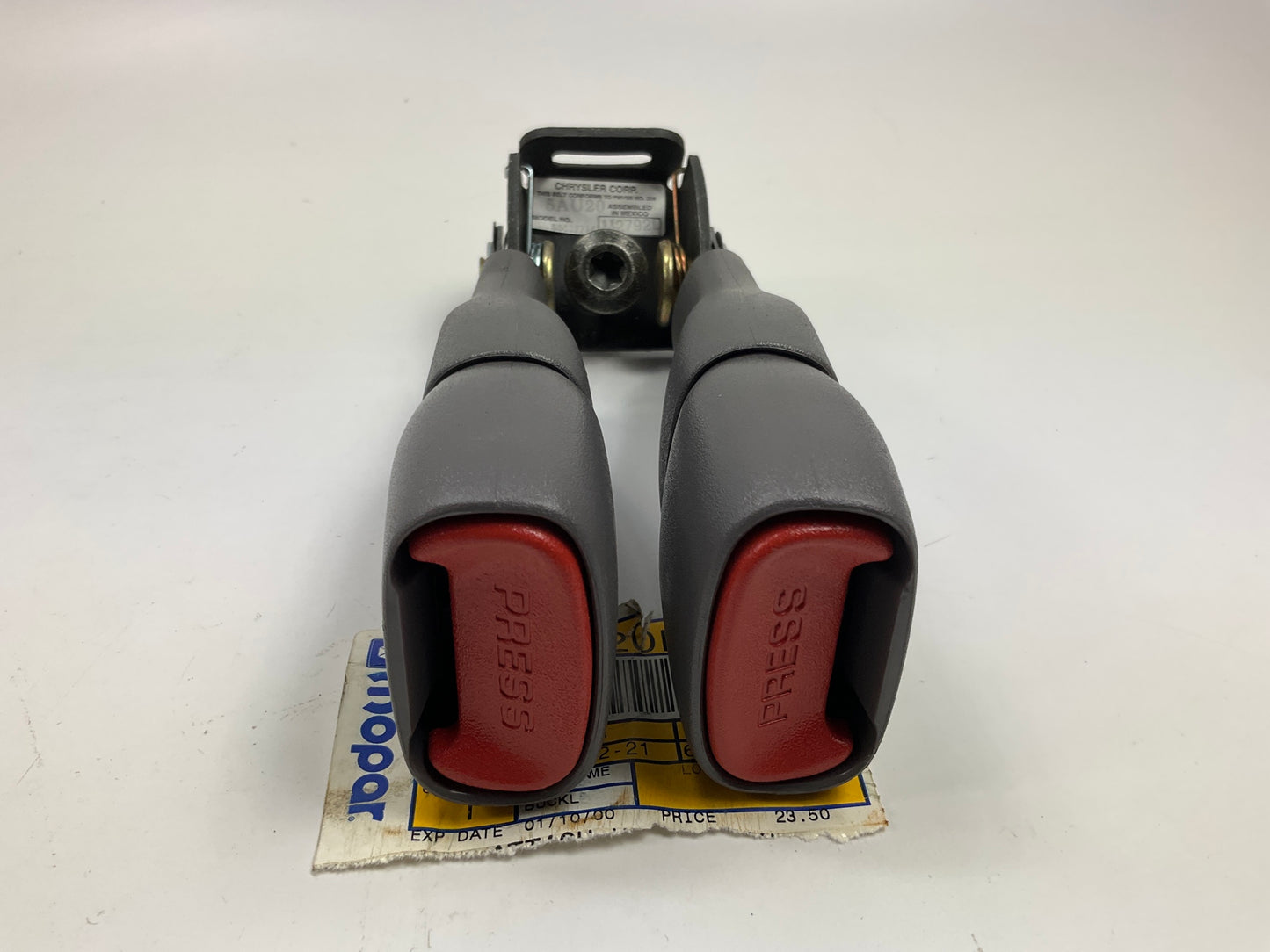 Mopar 5AU20LD5 Rear Seat Belt Buckle Medium Quartz Color - 93 Wagoneer, Cherokee