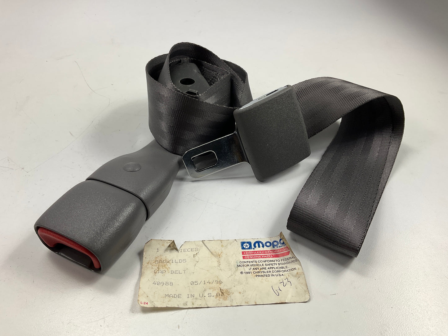 OEM Mopar 5AU21LD5 Rear Seat Belt Buckle, Medium Quartz For 1993 Grand Cherokee