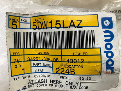 NOS Mopar 5DW15LAZ Rear Left Seat Belt, Agate Color, For 97-99 Dakota