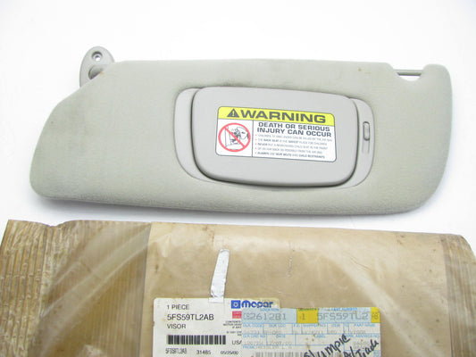 Mopar 5FS59TL2AB Left Illuminated Sun Visor, Beige, OEM For 1999 Grand Cherokee