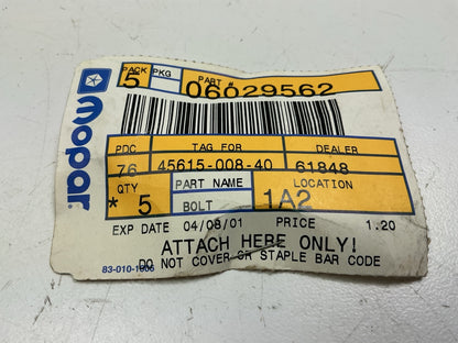 (5) NOS OEM Mopar 6029562 Differential Carrier Bolt