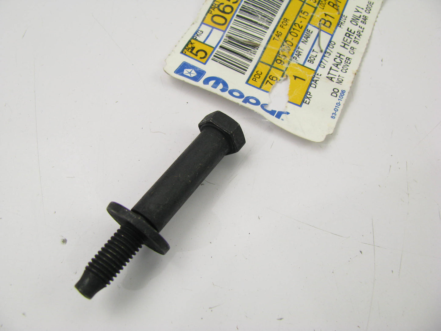 NEW - OEM Mopar 6503963 Hood Safety Catch Bolt For 1997-2001 Jeep Cherokee