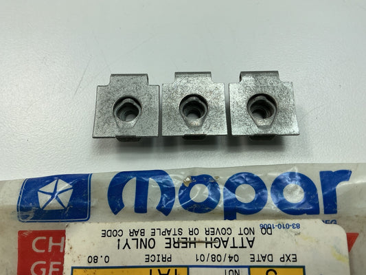 (3) OEM Mopar 6504118 Grommet-Clip Retaining Nuts M6 X 1.0  U-Nut