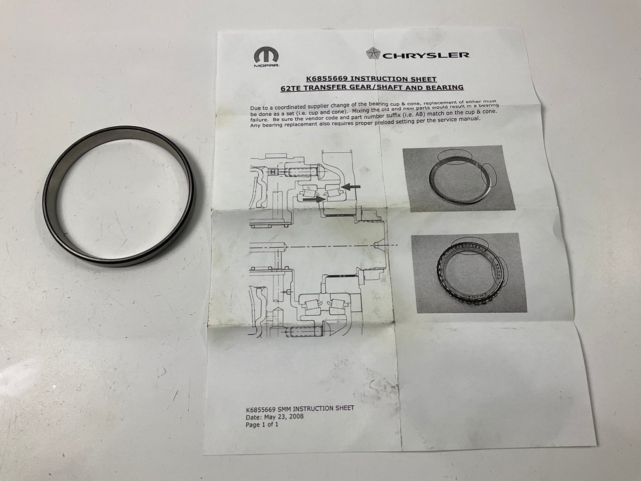 Mopar 68051321AB Automatic Transmission Transfer Gear, 70 Teeth