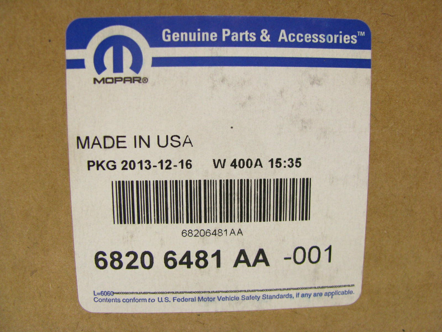 NEW GENUINE OEM 68206481AA FRONT DUAL Low Note Horn For 2014-2016 Dodge Dart