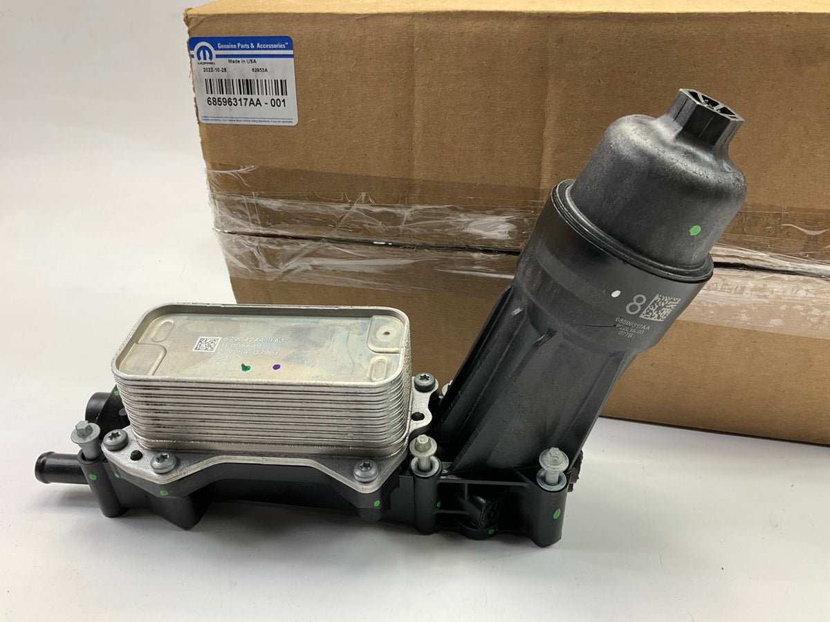 NEW GENUINE OEM For Mopar 68596317AA Engine Oil Filter Oil Cooler Housing