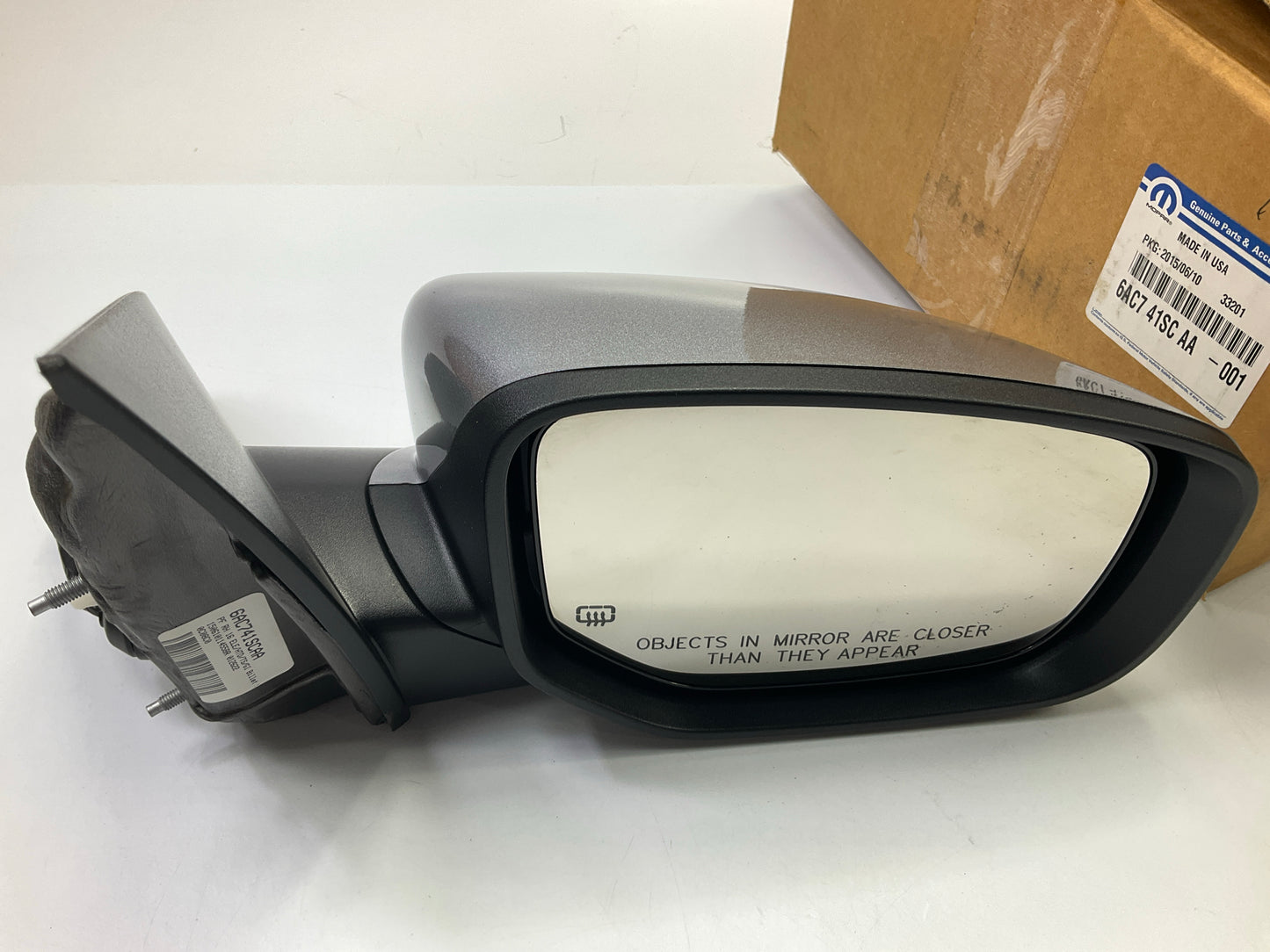 NEW OEM 6AC741SCAA Passenger Side Door Mirror For 2016 Dodge Dart, Billet Silver